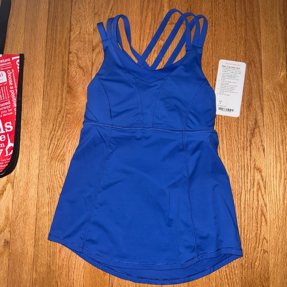 Lululemon Beat The Heat Tank- size 4- blue